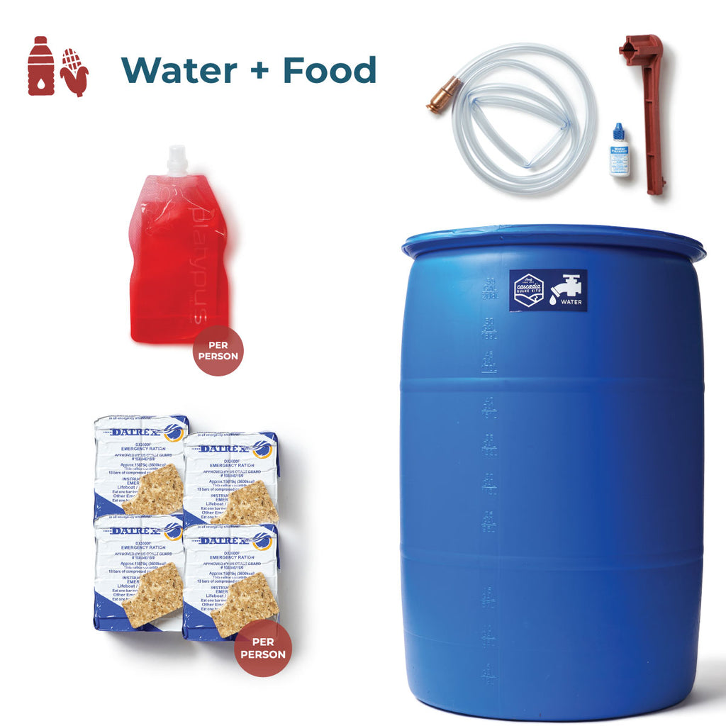 TwoWeek Essential Earthquake Kit4 Person Cascadia Ready